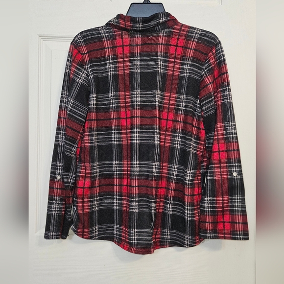 New York Laundry Black and Red Plaid Button Down Shirt - Picture 6 of 10